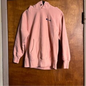 Champion Hoodie Men Extra Small Coral Reverse Weave Embroidered Logo Sweatshirt